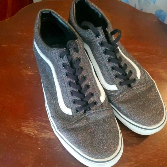 vans old skool glitter rainbow black